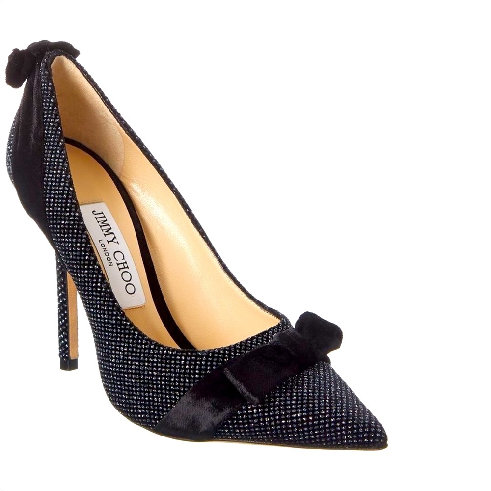 Jimmy Choo Love 100 Glitter Velvet Pumps size 40
